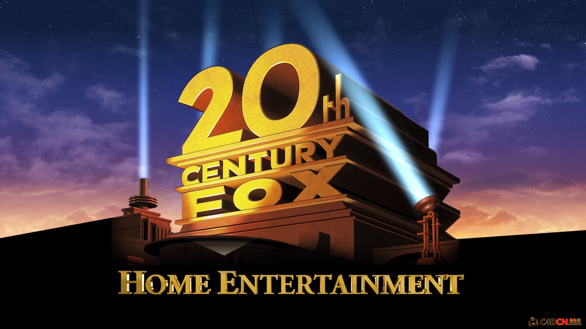 c4d 20世纪福克斯电影公司片头工程20th century fox film